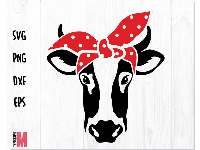 Cow Polka Dot Bandana SVG SVG CreativeStudioTM 