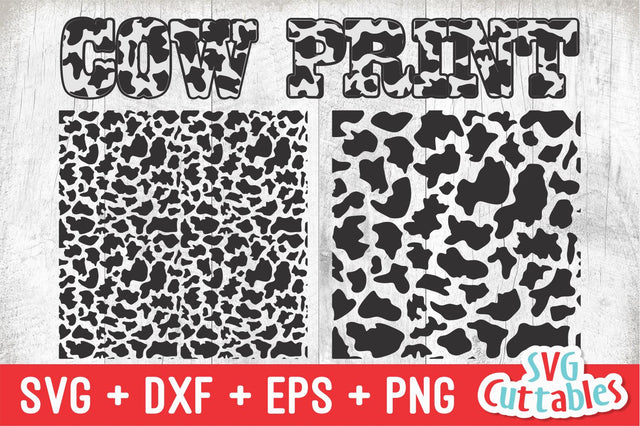 Cow Print Pattern svg - eps - dxf - png - Cowhide - Repeating Pattern - Digital Paper - Silhouette - Cricut Cut File - Digital Download SVG Svg Cuttables 