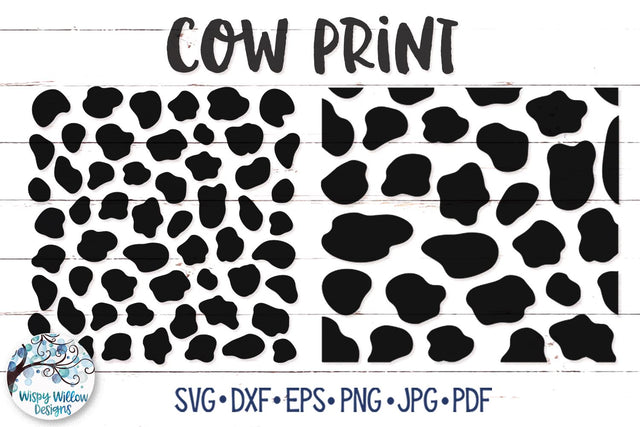 Cow Print SVG Bundle SVG Wispy Willow Designs 