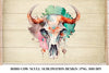 Cow scull Sublimation Design. Boho cow Scull PNG. Scull PNG. Sublimation Samaha Design 