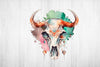 Cow scull Sublimation Design. Boho cow Scull PNG. Scull PNG. Sublimation Samaha Design 