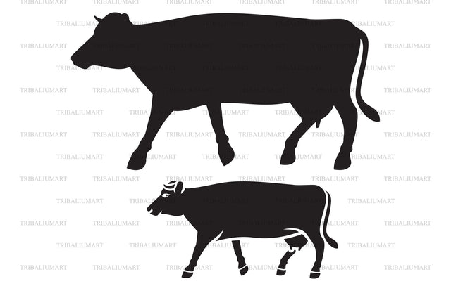 Cow silhouette SVG TribaliumArtSF 