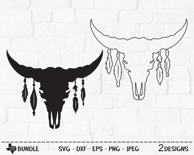 Cow Skull Bundle | Country SVG SVG Texas Southern Cuts 