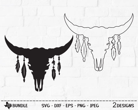 Cow Skull Bundle | Country SVG SVG Texas Southern Cuts 