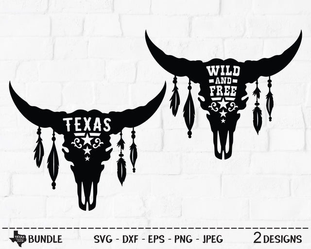 Cow Skull Bundle | Country SVG SVG Texas Southern Cuts 