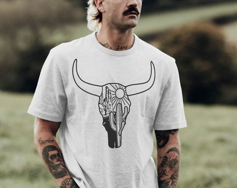 Cow skull desert svg, Boho bull skull svg, Desert svg, png SVG Pretty Meerkat 