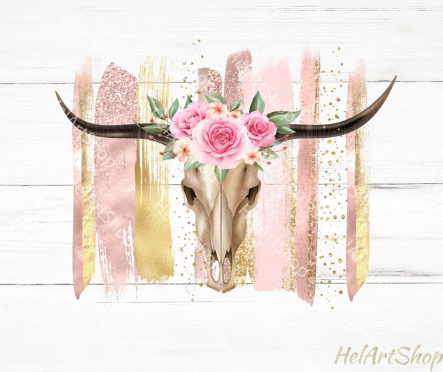 Cow Skull Png, Sublimation Png, Western Png Sublimation _HelArtShop_ 