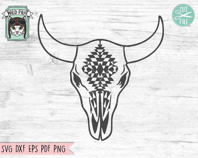 Cow Skull SVG Cut File SVG Wild Pilot 