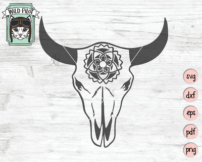 Cow Skull SVG Cut File SVG Wild Pilot 