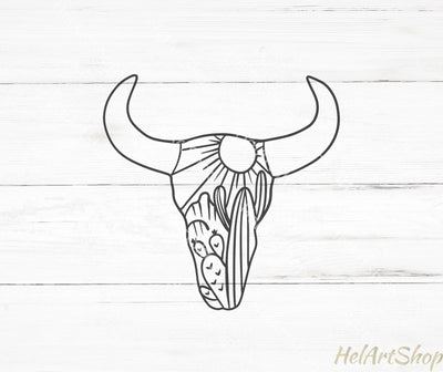 Cow Skull SVG | Desert SVG SVG _HelArtShop_ 