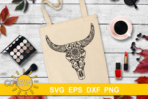 Cow skull SVG |Mandala Cow skull SVG SVG CutsunSVG 