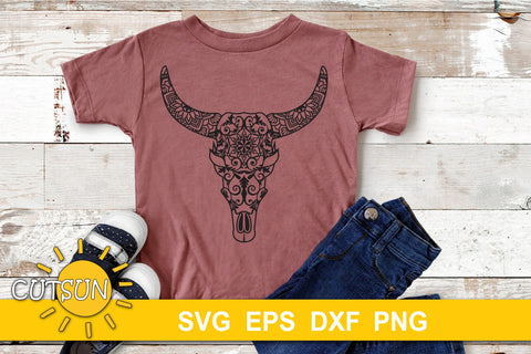 Cow skull SVG |Mandala Cow skull SVG SVG CutsunSVG 
