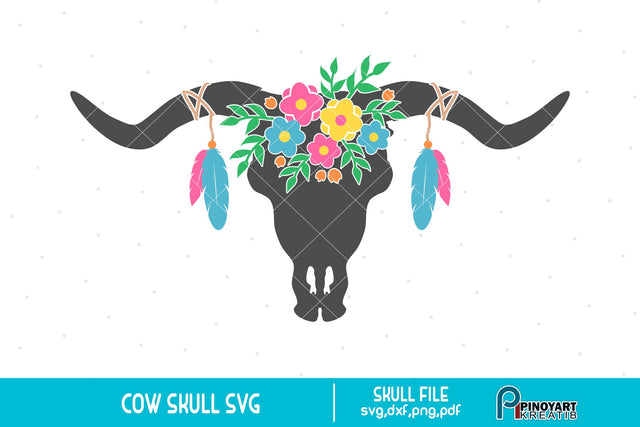 Cow Skull svg SVG Pinoyart Kreatib 