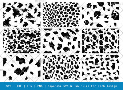 Cow Spots SVG Bundle, Cow Spots Silhouette, Cow Print Svg, Seamless Cow Spots Svg, Cow pattern Svg, Animal Print Svg, Leopard Print Svg, Cow Spots Bundle SVG ETC Craft 