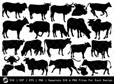 Cow SVG | Animal SVG | Silhouette Bundle | SVG Cut File SVG ETC Craft 