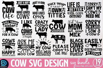 Cow SVG Bundle, Cow PNG Bundle SVG DESIGNISTIC 