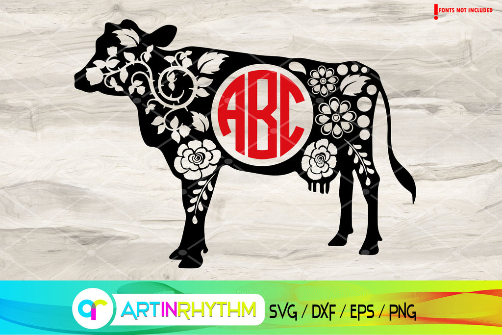 cow svg, butcher svg - So Fontsy