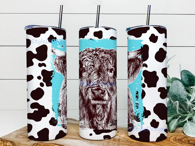 Cow Tumbler Png, 20oz Skinny Tumbler Sublimation Designs Western PNG File, Cow tumbler, Cowhide Tumbler, Tumbler Design Png Sublimation iStyleDesign 