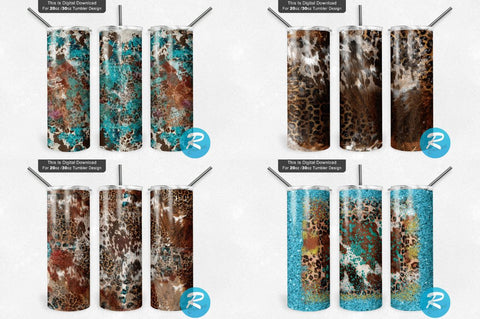 Cow Western Png Tumbler Bundle Sublimation Regulrcrative 