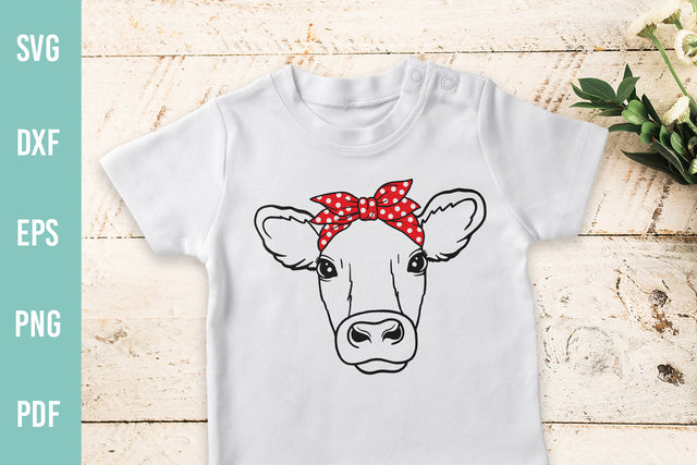 Cow With Bandana SVG File | Cow SVG | Hand Drawn Cow SVG Irina Ostapenko 