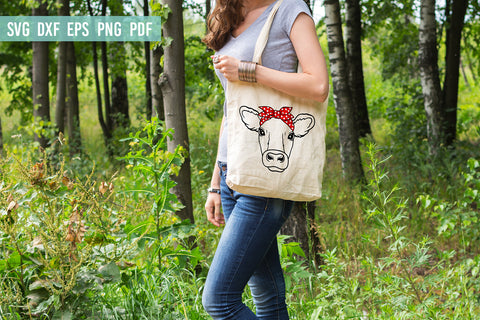 Cow With Bandana SVG File | Cow SVG | Hand Drawn Cow SVG Irina Ostapenko 