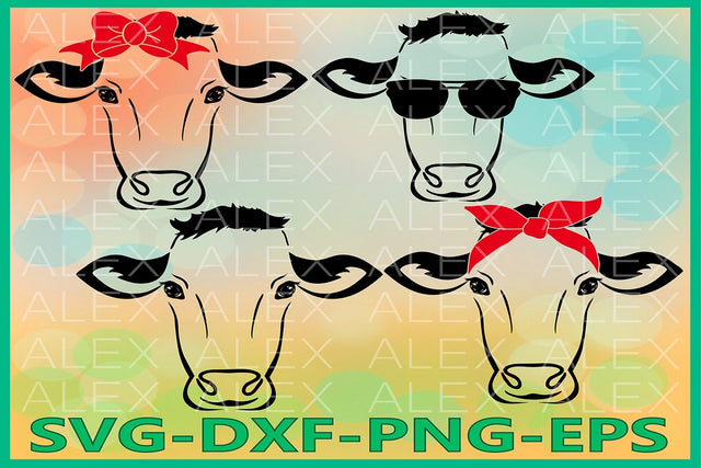 Cow with Bandana svg SVG AlexSVGStudio 