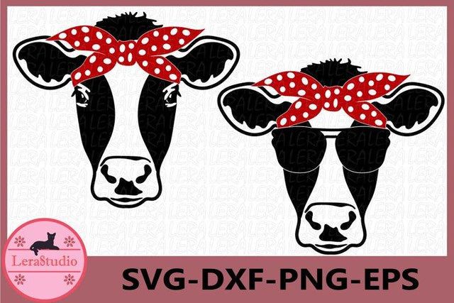 Cow with Bandana svg SVG Lerastudio 