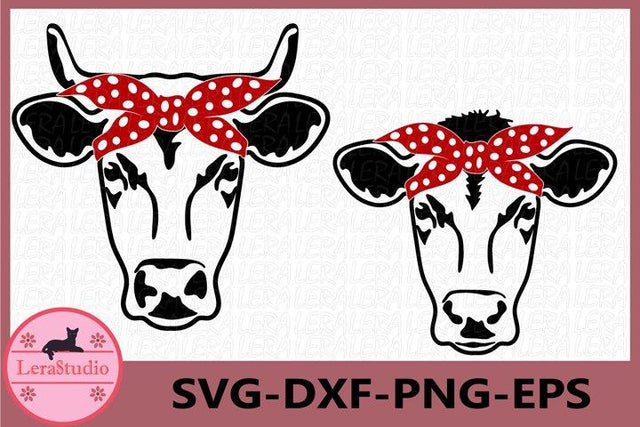 Cow with Bandana svg SVG Lerastudio 