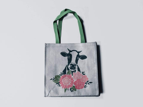 Cow with flower svg, cow svg, heifer svg, floral svg, flower svg, cow face svg, farm svg, country svg, cow clipart, barn svg, cute cow svg SVG CutLeafSvg 