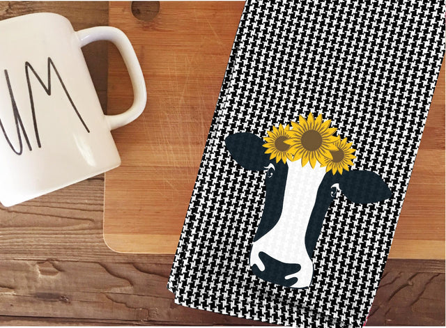 Cow with Sunflowers SVG So Fontsy Design Shop 