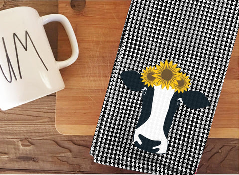 Cow with Sunflowers SVG So Fontsy Design Shop 