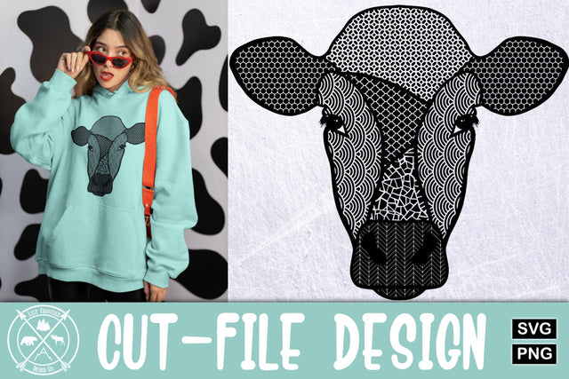 Cow Zentangle|Animal Zentangle SVG SVG Last Frontier Design Co. 