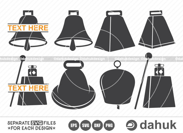Cowbell SVG, Cowbell Silhouette, Cowbell Icon SVG, Cowbell Vector, Cowbell Clipart, Cow Bell, Cut file, for silhouette, svg, eps, dxf, png, clipart cricut design space, vinyl cut files SVG dahukdesign 