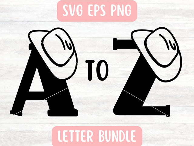 Cowboy Alphabet SVG for Cricut or Silhouette SVG Apple Grove Designs 