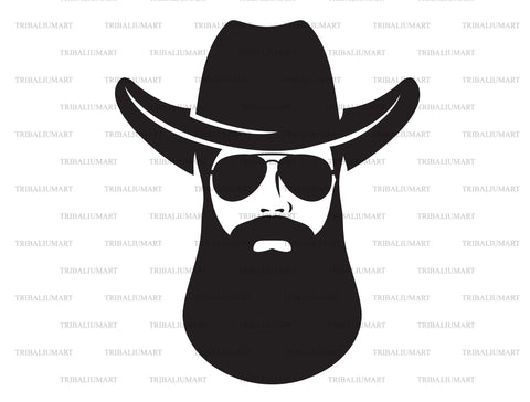 Cowboy beard SVG TribaliumArtSF 