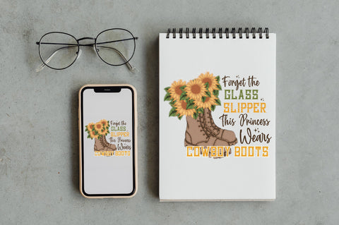 Cowboy Boots Sunflower Sublimation PNG Sublimation Jagonath Roy 