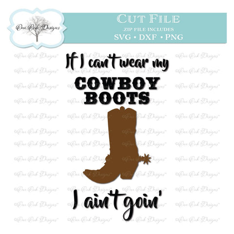 Cowboy Boots SVG One Oak Designs 