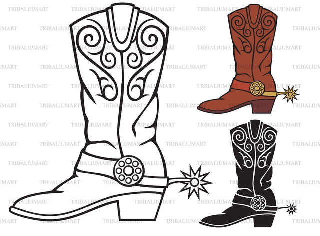 Cowboy boots SVG TribaliumArtSF 