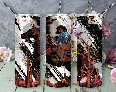 Cowboy Cactus Tumbler Wrap Country Tumbler, Western Tumbler Png, 20oz Skinny Tumbler, Country, Wild West Tumbler Sublimation Designs Sublimation DesignSVG 