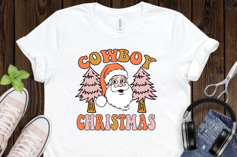 Cowboy Christmas Sublimation Sublimation Creativeart88 
