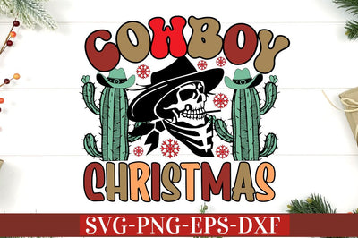 Cowboy Christmas SVG SVG DESIGNISTIC 
