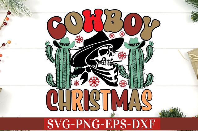 Cowboy Christmas SVG SVG DESIGNISTIC 