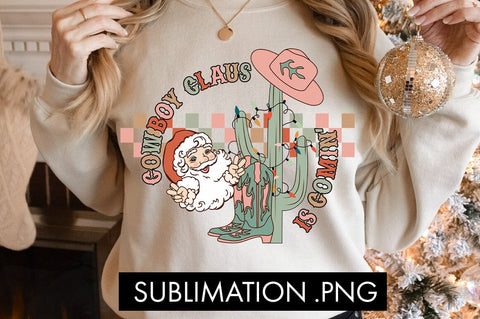 Cowboy Claus Is Comin PNG Sublimation Sublimation Freeling Design House 