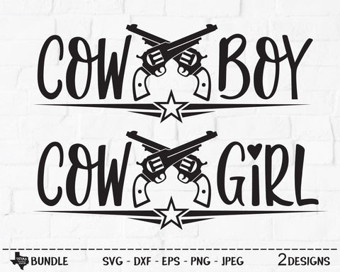 Cowboy & Cowgirl | Country SVG SVG Texas Southern Cuts 