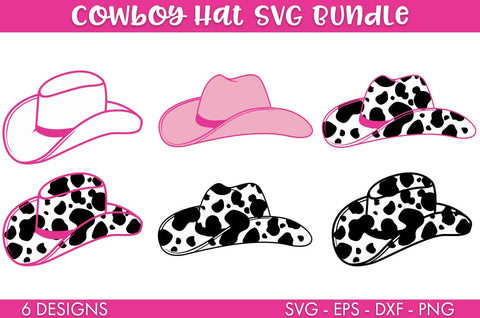 Cowboy Cowgirl Hat SVG Bundle SVG Freeling Design House 