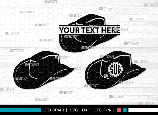 Cowboy Hat Monogram, Cowboy Hat Silhouette, Cowboy Hat SVG, Western Hat Svg, Hat Svg, Cowboy Svg, SB00187 SVG ETC Craft 