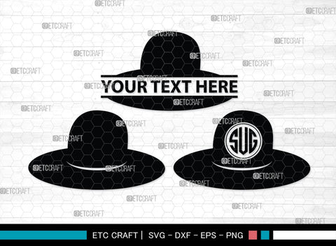 Cowboy Hat Monogram, Cowboy Hat Silhouette, Cowboy Hat SVG, Western Hat Svg, Hat Svg, Cowboy Svg, SB00187 SVG ETC Craft 