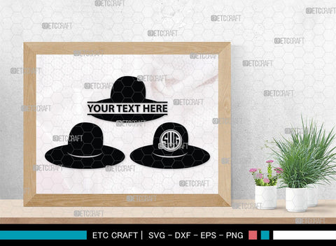 Cowboy Hat Monogram, Cowboy Hat Silhouette, Cowboy Hat SVG, Western Hat Svg, Hat Svg, Cowboy Svg, SB00187 SVG ETC Craft 