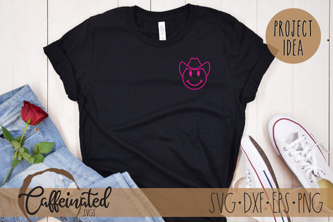 Cowboy Hat Smiley Face svg SVG Caffeinated SVGs 