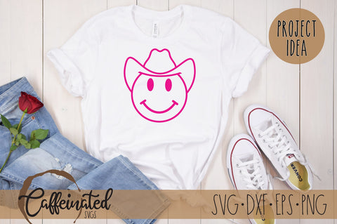 Cowboy Hat Smiley Face svg SVG Caffeinated SVGs 